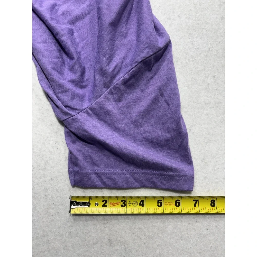 Bella + Canvas 3001 Mens Large Purple Crew Neck Short Sleeve Basic Tee Shirt